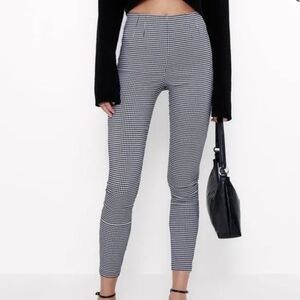 Zara, NWT, sz M, Monochrome Retro Skinny Pants